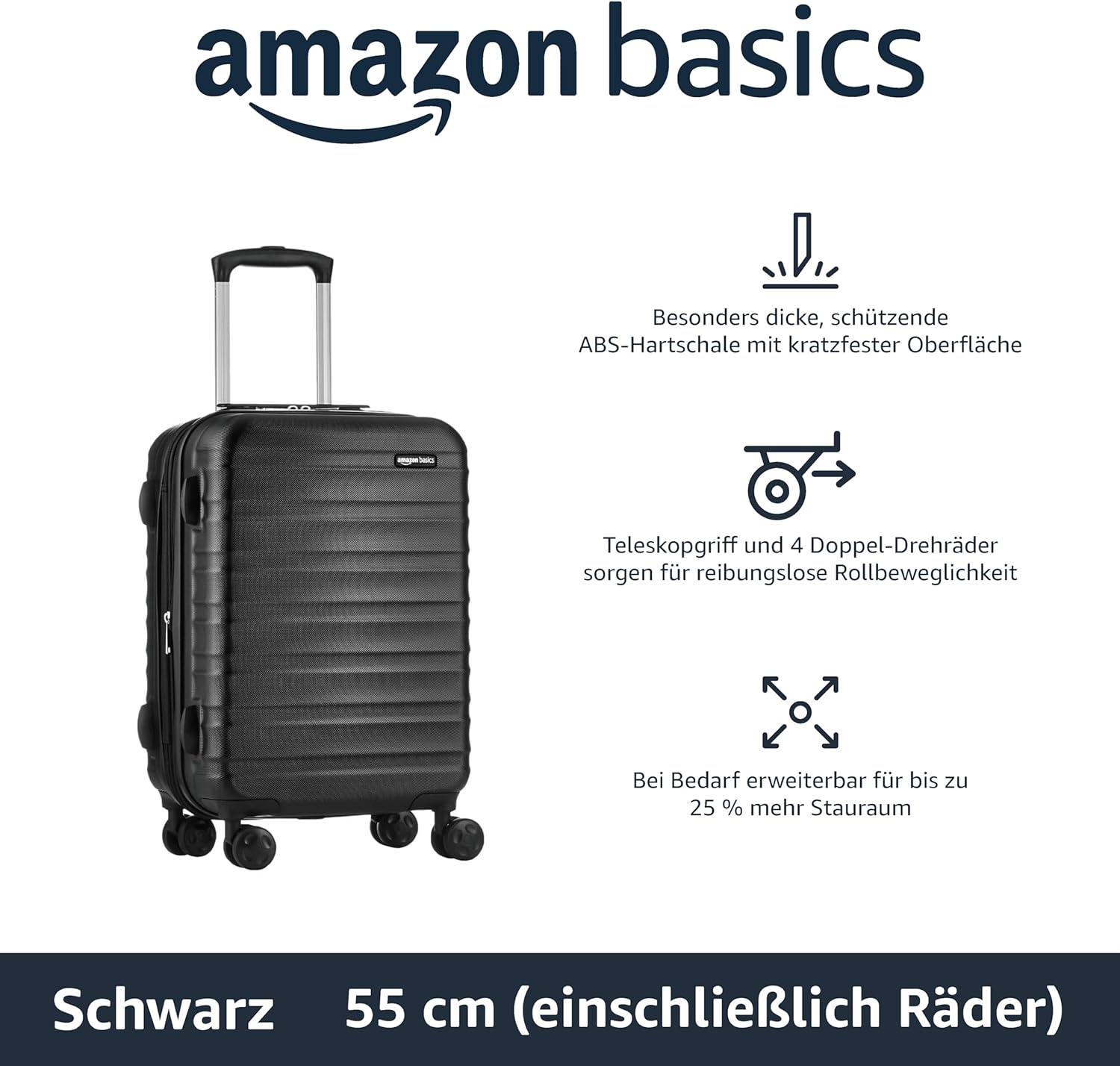 Unser Praxistest: Amazon Basics Hartschalen-Koffer im Alltagstest